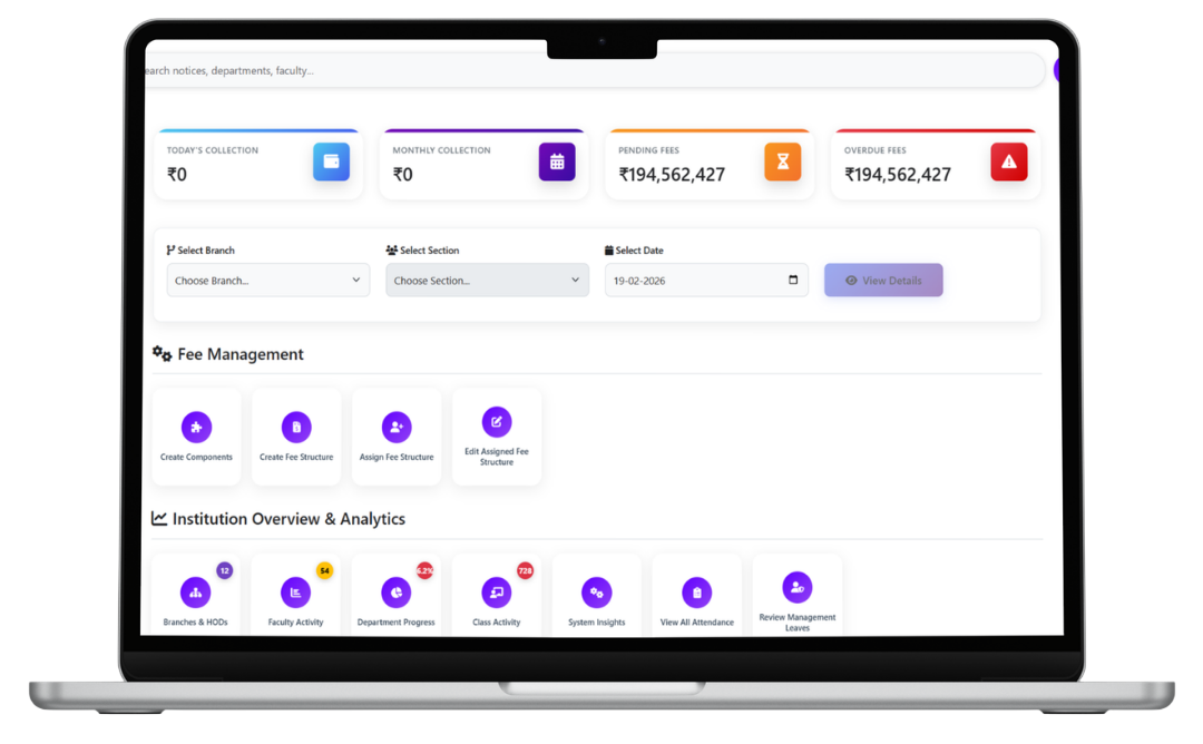 Faculty Management Dashboard